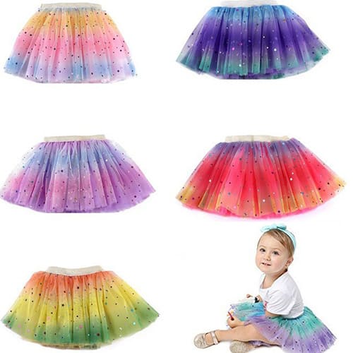 Wholesale Costume Wear Girls' Half Rainbow Mesh Dance Dress Children's Ballet Tutu Skirt for Festival Performance - 副本 - 副本