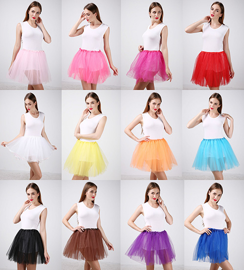 New Arrival High Quality Women Straight Skirts Breathable 100% Polyester Women Tulle Tutu Skirt
