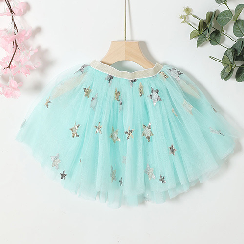 Girl's Star Tutu Embroidery Puffy Skirts Baby Infant Kids Polyester Pentagrams Tutu for Party Boutique