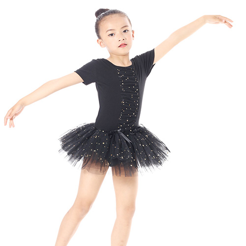 Wholesale Baby Girls Gymnastics Leotard Classic Dance Short Sleeve Ballet Tutu Dress