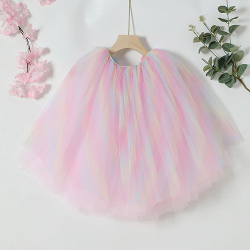 Customized New Party Dress skirt  New Mesh Rainbow Wedding Dress Dance Skirt