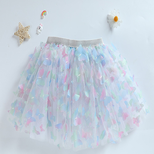 Children princess gauze butterfly fragment decorative skirt elasticated waistband skirt