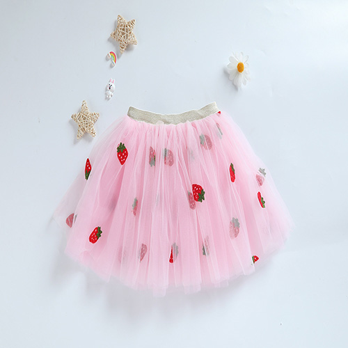 New Arrival Kids Super Soft Tulle Skirt Children Valentine's Day Strawberry TUTU