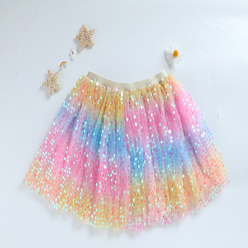 Children Sparkle Sequins Party Skirt Many Colors Dance Glitter Tutu Skirts Custom Girls Skirts