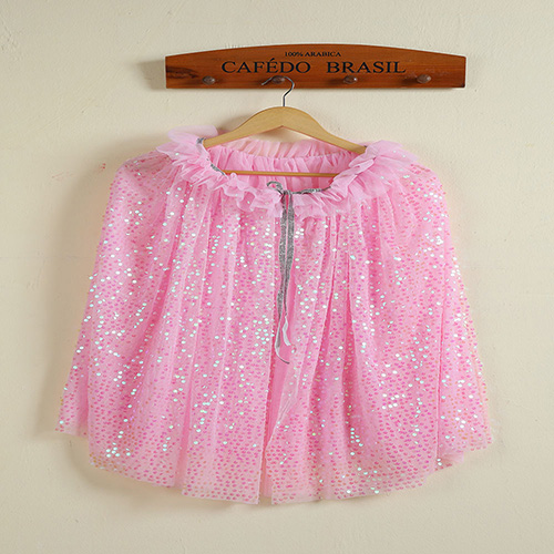 New Style Sparkle Kid Girls fairy Cloak Party Wear Tulle Children Cape Princess Cloak Cosplay