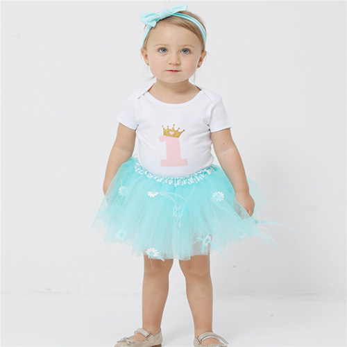 Cheap Kids Party Sunflower Tutu Skirt Dress 3 Layers Fluffy Ballet Tutu Skirt for Girls
