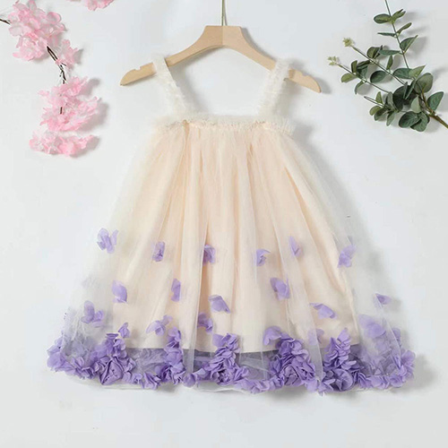 Flower Girl Dress High Quality Durable Using Various Girls Casual Elegant Print Summer Embroidered Cotton Dress for Kids
